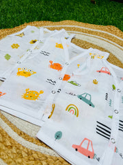 Cotton Muslin Jablas Pack: 0-3M